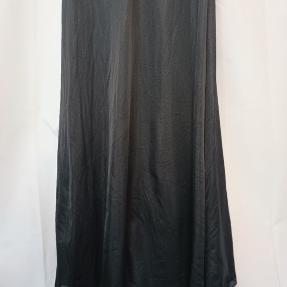 Vintage Y2K Ice Slip Dress Size 10 Lace Black Sheer Whimsigoth Feminine - Picture 6 of 11